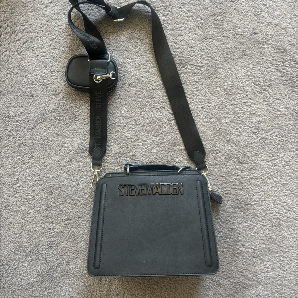 Steve Madden Charcoal Messenger Bag